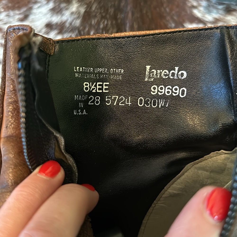 Laredo Leather Brown Square Toe Boot. - image 5